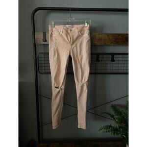 Hudson Pink Distressed Skinny jeans | 27